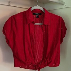 Red button up forever 21